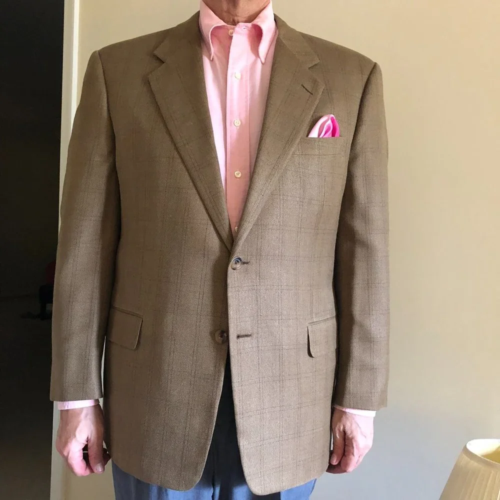 HICKEY FREEMAN Silk/Wool Sport Coat Size 44R - Picture 2 of 12